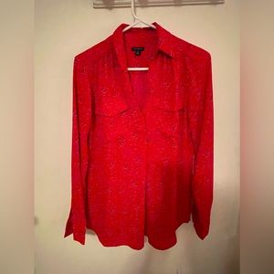 Ann Taylor Floral Button Down Shirt Size XS